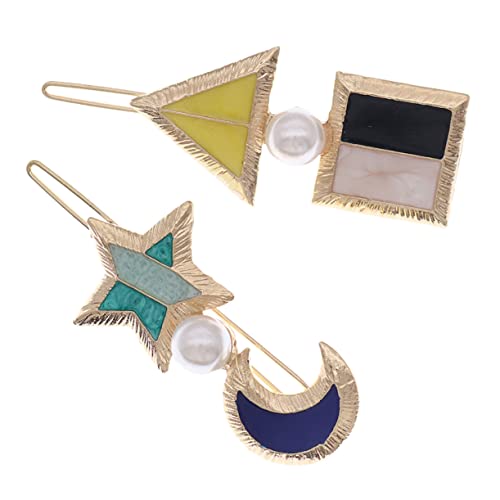 Veemoon 2stücke Stern Haarspange Geometrische Form Haarklammer Für Frauen Mädchen Party Hochzeit Reise Accessoires von Veemoon