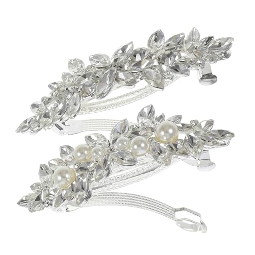 Veemoon 2stücke Strass-haarspangen Für Damen Haarschmuck Clips Haare Accessoires Hochzeit Alltag Geburtstag Jahrestag von Veemoon