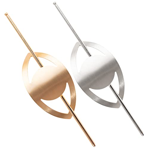 Veemoon 2stücke Teiliges Haarnadeln Aus Metall Für Frauen Haarschmuck Für Hochsteckfrisuren Bun Cuff Haaraccessoires in Gold Und Silber Stilvolles Design Beschädigungsfreie Anwendung von Veemoon