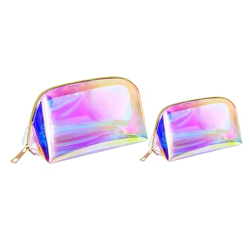 Veemoon 2stücke Transparente Kosmetiktasche Mit Kreativer Design Aufbewahrungsbeutel Für Reisen Schminkorganizer Mit Leichtem Material Für Damen Und Beauty-Produkte von Veemoon