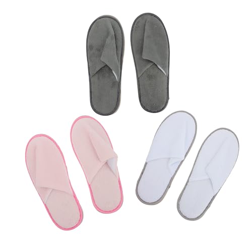 Veemoon 3 Paare Damen Hausschuhe aus Atmungsaktivem Korallenfleece Rutschfeste Leichte Alltagsslipper für Zuhause und Gäste Komfortabel Strapazierfähig in Weiß und Rosa Veemoon 3 Paare Damen Hausschuhe aus Atmungsaktivem Korallenfleece Rutschfeste Leichte Alltagsslipper für Zuhause und Gäste Komfortabel Strapazierfähig in Weiß und Rosa von Veemoon