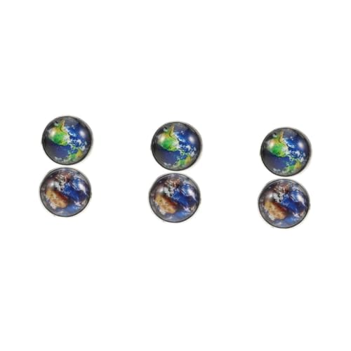 Veemoon 3 Paare Retro Weltkarte Manschettenknöpfe für Herren Französische Cufflinks Einzigartiges Design für Hochzeiten Business und Formelle Anlässe Ausgefallene Hemdärmelverzierung von Veemoon