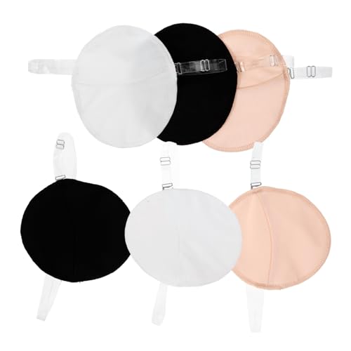 Veemoon 3 Paare Waschbare Achselpads Schweißabsorbierende Unterarm Einlagen für Damen und Mädchen Wiederverwendbar Unsichtbar Effektiver Schutz gegen Achselschweiß und Hautfarbe von Veemoon