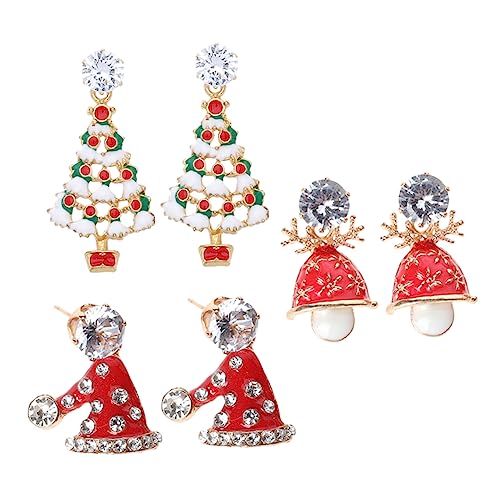 Veemoon 3 Paare Weihnachts-Ohrstecker-Set Weihnachtsohrring baumeln Feiertags-Ohrringe Weihnachtsohrringe Partei-Ohr- Festival-Ohr-Accessoire Ohr baumelt Legierung rot Veemoon 3 Paare Weihnachts-Ohrstecker-Set Weihnachtsohrring baumeln Feiertags-Ohrringe Weihnachtsohrringe Partei-Ohr- Festival-Ohr-Accessoire Ohr baumelt Legierung rot von Veemoon