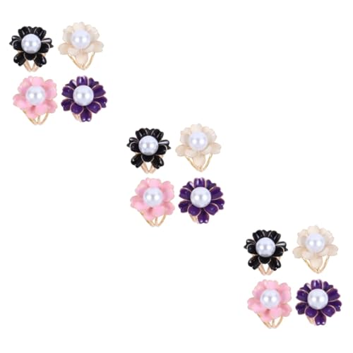 Veemoon 3 Sätze Blumenmuster Schalverschluss Zinklegierung Schalhalterung Für Damen Langlebiges Accessoire Zur Dekoration Von Schals Tüchern Zufällige Farben 4 Stücke * 3 von Veemoon