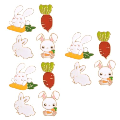 Veemoon 3 Sätze Karotten Brosche Kreative Tropföl Anstecknadel Für Damen Chic Kleidungs Accessoire 4 Stücke * 3 von Veemoon