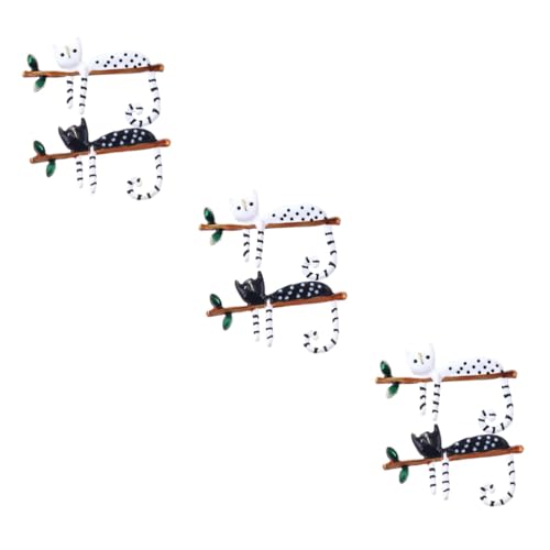 Veemoon 3 Sätze Katzenbroschen Für Damen Niedliche Tier Pins Für Kleidung Hüte Jacken Dekoration Für Partys Weihnachten Besondere Anlässe 2 Stück * 3 von Veemoon