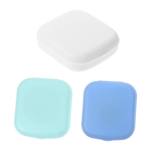 Veemoon 3 Sätze Kontaktlinsenbox Klein Kompakt mit Spiegel und Pinzette Auslaufsichere Aufbewahrung Leichtes Reise Organizer für Weiche Linsen für Damen Unterwegs Passt in Tasche und von Veemoon