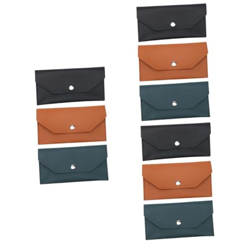 Veemoon 3 Sätze Pu Geldbörse Mit Knopfverschluss Tragbare Multifunktions Brieftasche Für Karten Und Bargeld Große Kapazität Schwarz Braun Grün Für Männer 3 Stücke * 3 von Veemoon