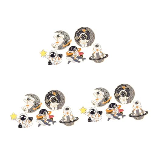 Veemoon 3 Sätze Teiliges Cartoon Astronaut Anstecknadel Anstecker Für Kleidung Jacken Taschen Schals Einzigartige Broschen Für Männer Frauen Perfektes 5 Stück * 3 von Veemoon
