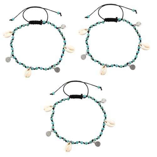 Veemoon 3 Stck. Retro Fußkette Design Verstellbar Eleganter Knöchel Schmuck für Damen Fußhängenden Accessoires für Sommer Boho Strandoutfits von Veemoon