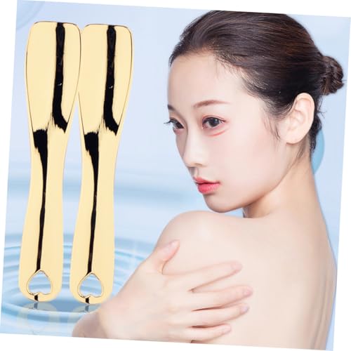 Veemoon 3 Stück Facial Mask Spoon Metall Gesichtscreme Löffel Kosmetikspatel Augencreme Applikator Massagewerkzeug für Einfache Anwendung und Crememischung Kompakt und Reisefreundlich von Veemoon