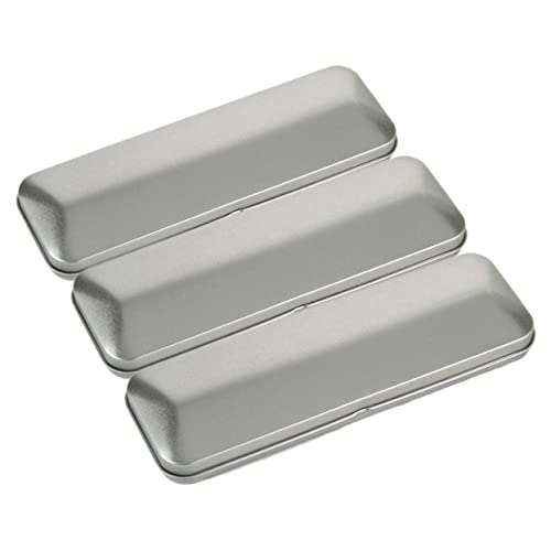 Veemoon 3 Stück Flip Stationery Box Federmäppchen Ästhetik Blau Klein Schreibwaren Etui Stifthalter Aus Metall Stifteboxen Für Die Schule Stiftbehälter Silver Weißblech von Veemoon
