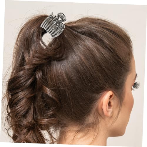 Veemoon 3 Stück Haarspangen für Damen Eleganter Haarklammer Ponytail Halter Stabiler Haarklammer für Hohen Dutt Langlebig und Modisch in Gold Silber Schwarz Geeignet für Partys und Alltag von Veemoon