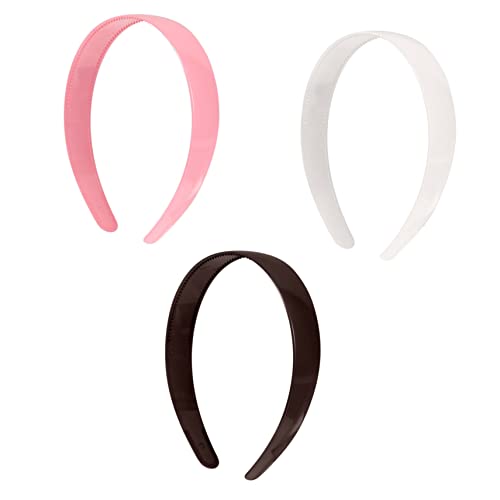 Veemoon 3 Stück Kunststoff Haarbänder mit Zähnen Glatte Oberfläche Elastisch und Langlebig Haarreifen für Damen Rutschfestes Haar Accessoire in Verschiedenen Farben von Veemoon