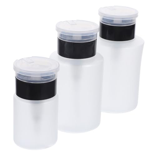 Veemoon 3 Stück Leere Nagellackentferner Pumpspender Flaschen Wiederbefüllbar Auslaufsicher Langlebig für Nagelkunst und Make Up Entferner Aufbewahrungsset von Veemoon