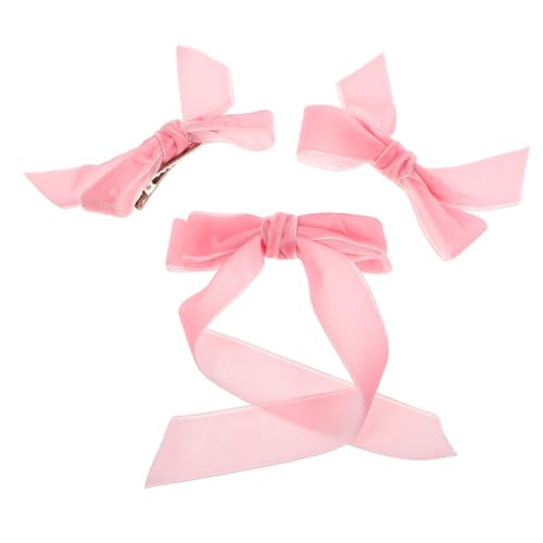 Veemoon 3 Stück Mini Satin Schleifen Haarspangen Teiliges mit Süßen Schleifen und Stabilen Klammern für Damen Mädchen Modisches Haarschmuck Accessoire in Hellem Vielseitig Kombinierbar von Veemoon