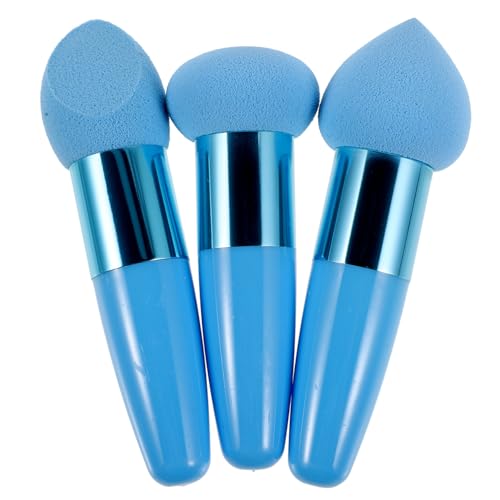 Veemoon 3 Stück Multifunktionaler Make up pen mit Ergonomischem Griff für Foundation Concealer Blush und Highlighter Handlicher Beauty stift in Blau für Präzises Auftragen bei Frauen von Veemoon