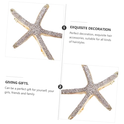 Veemoon 3 Stück Rhinestone Haarklammern Goldfarbene Legierung Haarnadeln mit Meerjungfrau Design Stilvolle Haarspangen für Mädchen Rutschfestes Haarschmuck Zubehör für Alltag und von Veemoon