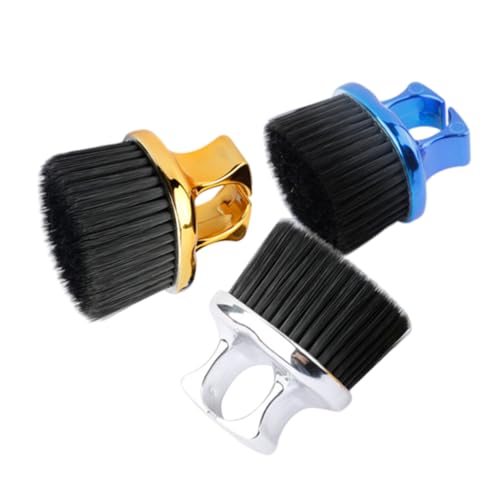 Veemoon 3 Stück Teiliges Bartpflege set Herren aus Langlebigem Abs mit Nackenpinsel und Offenem Ring Professionelle Friseurbürste für Bartstyling Präzises Trimmen und Effektive von Veemoon