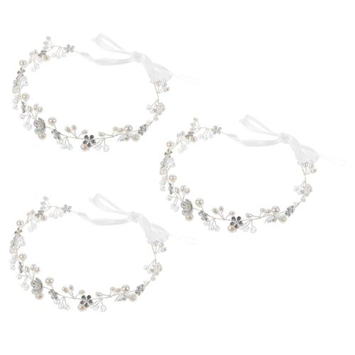 Veemoon 3 Stück Teiliges Braut Haarband mit Strassbesatz Eleganter Haarschmuck für Damen Leichter Kopfschmuck für Hochzeit Abschlussball Party und Festliche Anlässe von Veemoon