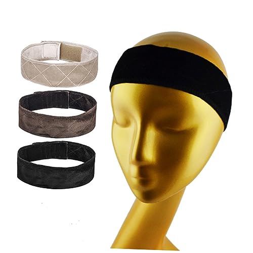 Veemoon 3stücke Verstellbares Perückenband Stirnband Für Perücken Perückengriff Selbstklebend Haarband Kopfbedeckung Perückenverschluss Perückenkappen Komfortables Design von Veemoon