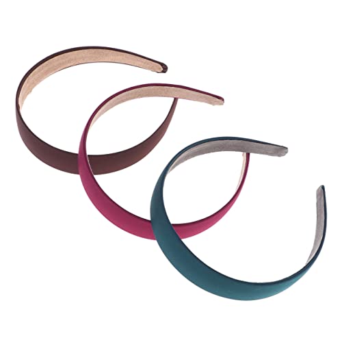 Veemoon 3 Stück Teiliges Einfarbige Haarbänder für Mädchen Kopfbedeckung Dunkelgrün Weinrot und Braun für Weihnachten und Kostümpartys von Veemoon