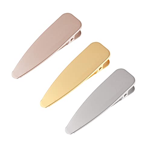 Veemoon 3 Stück Teiliges Glänzende Metallduckbill Haarklammern in Gold Silber Roségold Haarschmuck Accessoires für Damen Vielseitig Einsetzbar für Verschiedene Frisuren und Anlässe von Veemoon