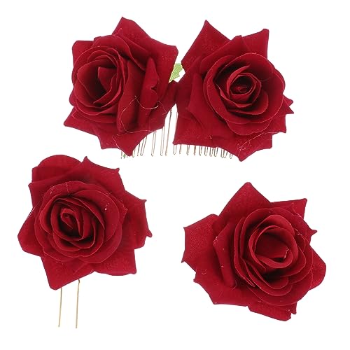 Veemoon 3 Stück Teiliges Haaraccessoires mit Rosenblumen U Förmige Haarnadel Haarkamm und Haarklammer für und Mädchen für Hochzeiten Partys und Alltag Veemoon 3 Stück Teiliges Haaraccessoires mit Rosenblumen U Förmige Haarnadel Haarkamm und Haarklammer für und Mädchen für Hochzeiten Partys und Alltag von Veemoon