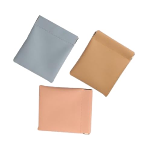 Veemoon 3 Stück Teiliges Kosmetiktaschen Kleine Leichte Damen Schminktaschen aus Langlebigem Material Tragbare Münzbeutel für Lippenstift Kosmetik und Kleingeld für Reisen Alltag und von Veemoon