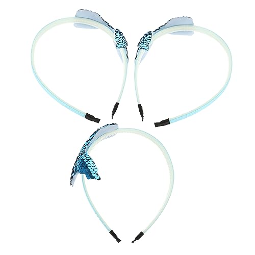 Veemoon 3stücke Meerjungfrauen-stirnband Für Mädchen Mit Pailletten-design Haarschmuck Mit Meerjungfrauen-motiv Stirnbänder Für Mädchen Mit Glitzer-details Kopfschmuck Für Junge von Veemoon