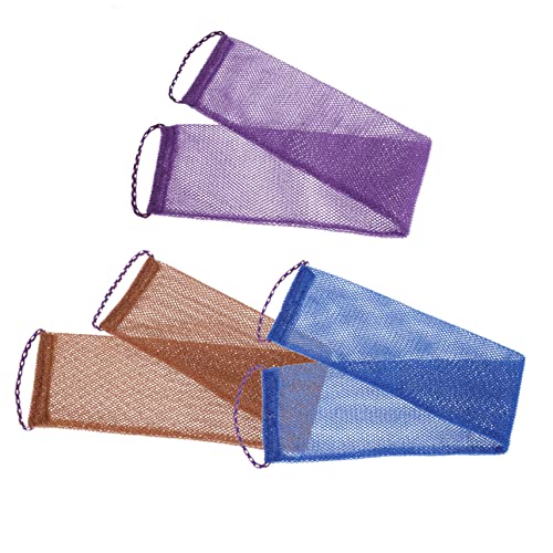 Veemoon 3 Stück Teiliges Peeling Badetücher mit Praktischem Körper Peeling Hautfreundlich Komfortabel Langlebig zur Sanften von Armen Beinen Rücken und Brust Beim Baden von Veemoon