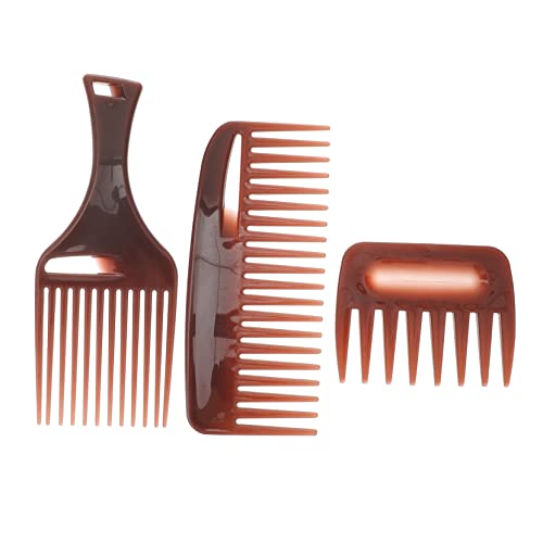 Veemoon 3 Stücke Breitzahnkamm Satz für Männer und Professionelle Haarkämme für Haarschnitt und Haarstyling Anti Robustes Material für Nasses und Trockenes Haar von Veemoon