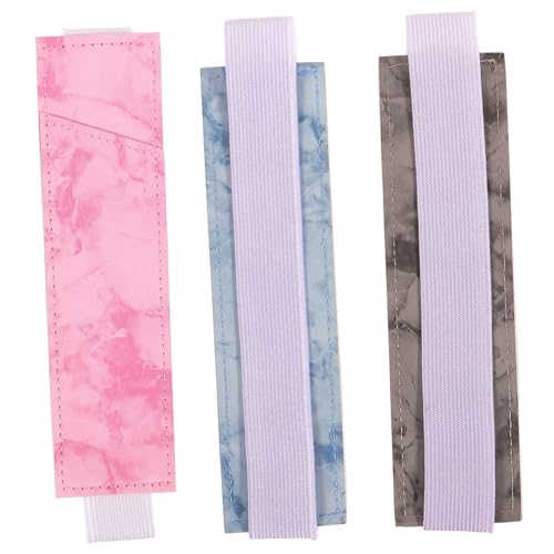 Veemoon 3 Stücke Elastischer Stifthalter für Notizbuch PU Stifttasche mit Band Stift Aufbewahrungstasche für Schule Büro und Reisen von Veemoon