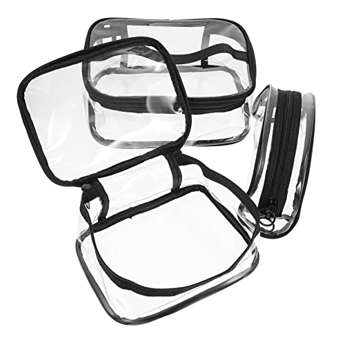 Veemoon 3 Stück Teiliges Tragbares Make Up Set wasserdichte Kosmetiktasche Transparente Toiletten und Aufbewahrungstasche für Reisen Leicht und Robust für Damen und Herren von Veemoon