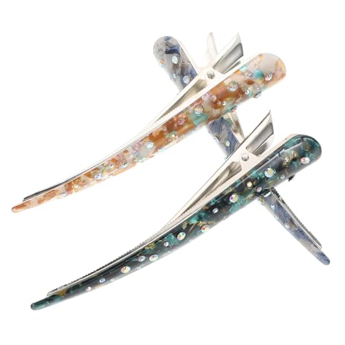 Veemoon 3 Stück Teiliges Trendige Acryl Haarklammern mit Strass für Damen Entenschnabel Clips Glitzernde Haaraccessoires für Stilvolle Frisuren von Veemoon