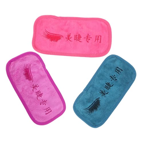 Veemoon 3 Stück Teiliges Weiche Stabile Stirn Handtücher für Wimpernverlängerung Make Up und Beauty Waschtücher Komfortable Abschminkpads für Effiziente Anwendung bei Kosmetik und von Veemoon