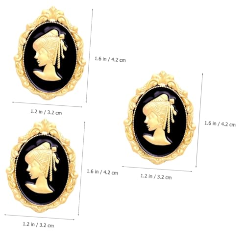 Veemoon 3 Stück Vintage Brosche für Damen Retro Prägebrosche für Hochzeit Schal Pullover Dekoration für Besondere Anlässe Alltagsmode Yncp von Veemoon