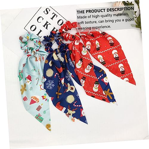 Veemoon 3 Stück Weihnachtlicher Haarschmuck Teiliges Schneeflocke Haarring mit Schleifenband Modisches Haarband für Damen Schonend und Bequem Festliche Haarringe für Weihnachtslook von Veemoon