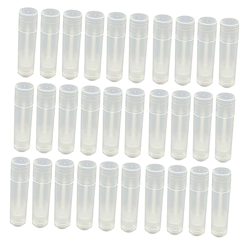 Veemoon 30 Stück 5g Selbstgemacht Lippenbalsam Rohre Nachfüllbar Lip Balm Container Für Kosmetik Leere Lippenstifthülsen Für Selbstgemachte Lippenpflege von Veemoon