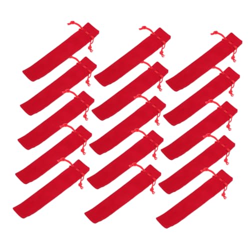 Veemoon 30 Stück Teiliges Doppelten Dicken Samtigen Stiftbeuteln mit Zugband Weiche Aufbewahrungstaschen für Schreibwaren für Büro und Outdoor Aktivitäten von Veemoon