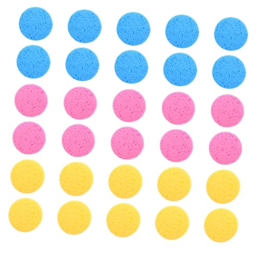 Veemoon 30 Stück Teiliges Makeup Entferner Schwämme Gesichtsreinigungspads aus Weichem Zellulose Schwamm Sanftes Peeling Wiederverwendbar Hautfreundlich für Empfindliche Haut zum von Veemoon