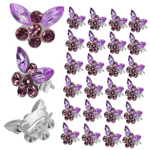 Veemoon 30 Stück Teiliges Mini Schmetterling Haarklammern mit Funkelnden Strasssteinen Kleine Haarspangen für Vielseitige Stylings Dezente Haarschmuck Deko für Damen und Mädchen von Veemoon