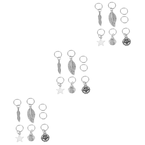 Veemoon 35-teiliges Set Metall Haar Ringe Und Zöpfe Dreadlock Perlen - 5 Designs 5 Stück + 10 Glänzende Ringe Für Kreative Frisuren Und Festliche Anlässe von Veemoon