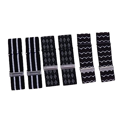 Veemoon 3Paare Verstellbare Elastische Armbänder für Manschettenhalter für Damen Herren Langlebig Wiederverwendbar für Schicke von Veemoon