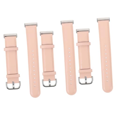 Veemoon 3St Gurt Uhrenarmbänder für Damen Herrenuhrenarmbänder Armband ansehen Uhrenarmband aus Leder Riemen für Männer Herrenbands Lederarmband frauen armband ersetzen Mann Kopfhaut Rosa von Veemoon