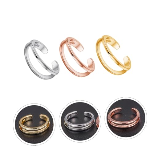 Veemoon 3stücke Knöchelring Zehenringe Kupferringe Damen Fußring Mode Fußkettchen Schmuckaccessoires Für Party Alltag Geburtstag Valentinstag von Veemoon