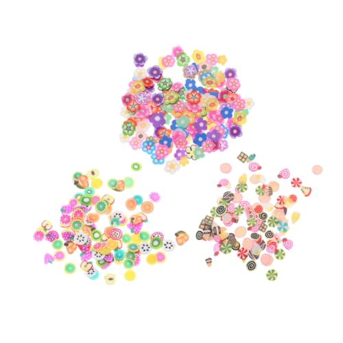 Veemoon 3er Packungen Nail Art Zubehör Glitzer Schlamm Füllmaterial DIY Maniküre Dekoration Teilen pro Packung in Verschiedenen Designs für Frauen Nagelkunst von Veemoon