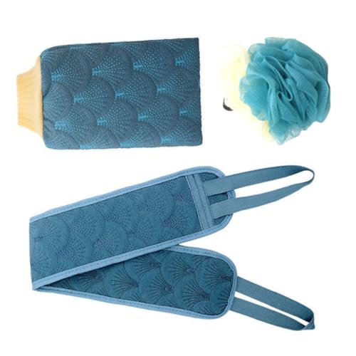 Veemoon 3stücke Badetuch Rückenmassagetuch Duschtuch Bade-duschball Lange Bad Handtuch Wäscher Bade Handschuh Zurück-ziehen Handtuch von Veemoon