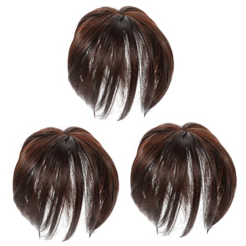 Veemoon 3stücke Hair Haarteil Für Frauen Unsichtbare Clip Fransen Atmungsaktiv Geeignet Für Gesichtsformen Lang Einfach Zu Verwenden Realistisches Aussehen von Veemoon